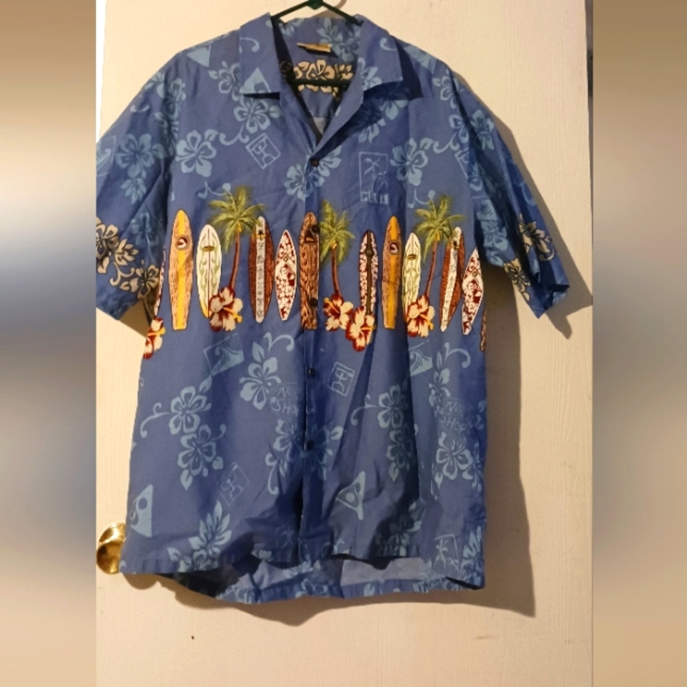 Hawaiian Shirt w Surfboards 2X‎
